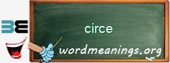 WordMeaning blackboard for circe